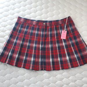 Simply Southern Pleated Skirt NWT SIZE XXL Color - RED BLUE WHITE W/LOGO